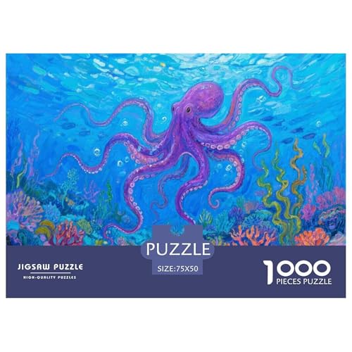 Oktopus Puzzles 1000 Teile Schwer Puzzle Spielzeug Pädagogisches Spiel Impossible Herausforderung Spielzeug Für Erwachsene Und Kinder Ab 14 Jahren 1000pcs (75x50cm) von CBCoin