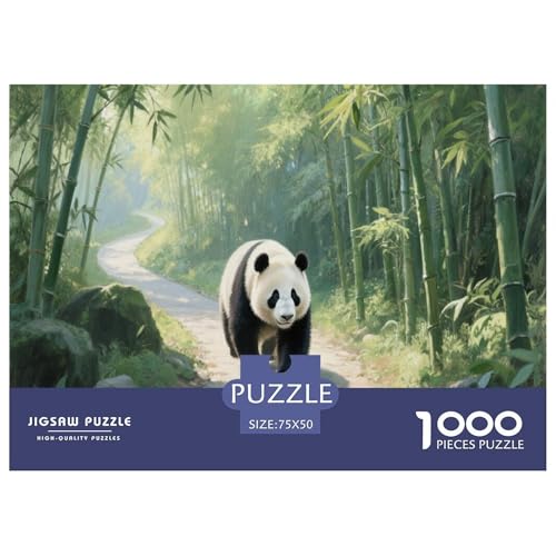 Panda Puzzle 1000 Teile Schwer Puzzle Spielzeug Lernspiel Impossible Herausforderungsspielzeug Für Erwachsene Kinder 1000pcs (75x50cm) von CBCoin