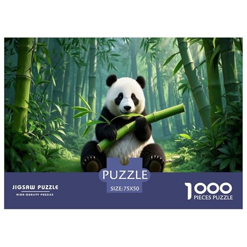 Panda Puzzle 1000-teilige Schwer Puzzle Spielzeug Pädagogisches Spiel Impossible Herausforderungsspielzeug Für Erwachsene Kinder 1000pcs (75x50cm) von CBCoin