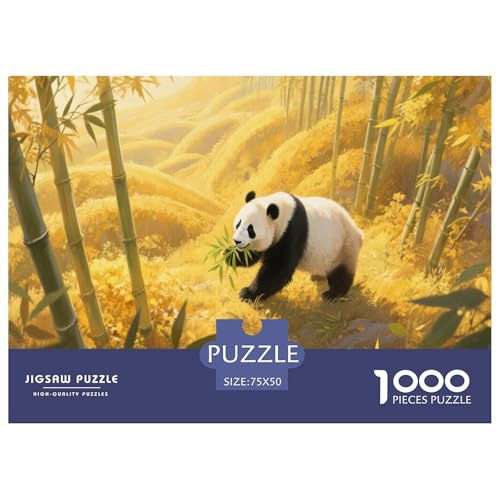 Panda Puzzle 1000-teilige Schwer Puzzle Spielzeug Pädagogisches Spiel Impossible Herausforderungsspielzeug Für Erwachsene Und Kinder in Bewährter 1000pcs (75x50cm) von CBCoin