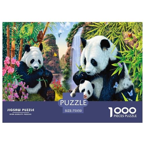 Panda Puzzles 1000 Teile Schwer Puzzle Spielzeug Lernspiel Impossible Herausforderungsspielzeug Für Erwachsene Und Kinder in Bewährter 1000pcs (75x50cm) von CBCoin