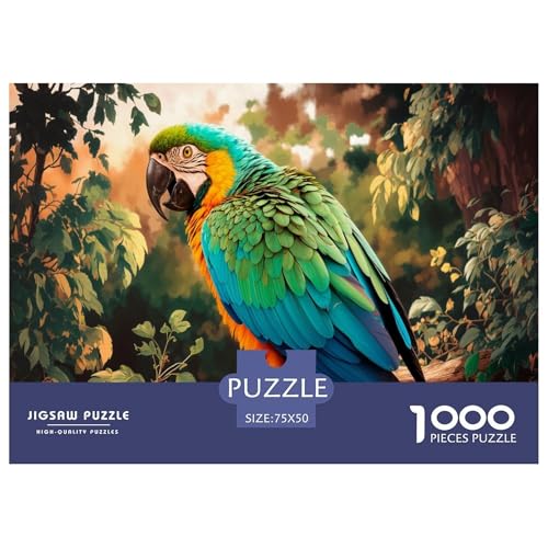 Papagei Puzzle 1000-teilige Schwer Puzzle Spielzeug Pädagogisches Spiel Impossible Herausforderungsspielzeug Für Erwachsene Kinder 1000pcs (75x50cm) von CBCoin
