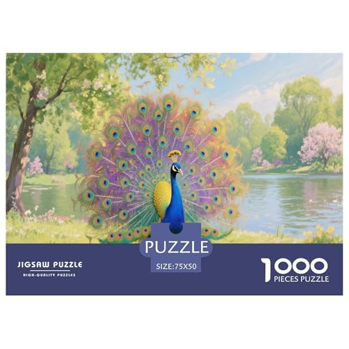 Pavo Real Puzzle 1000-teilige Schwer Puzzle Spielzeug Lernspiel Impossible Herausforderungsspielzeug Für Erwachsene Und Kinder in Bewährter 1000pcs (75x50cm) von CBCoin