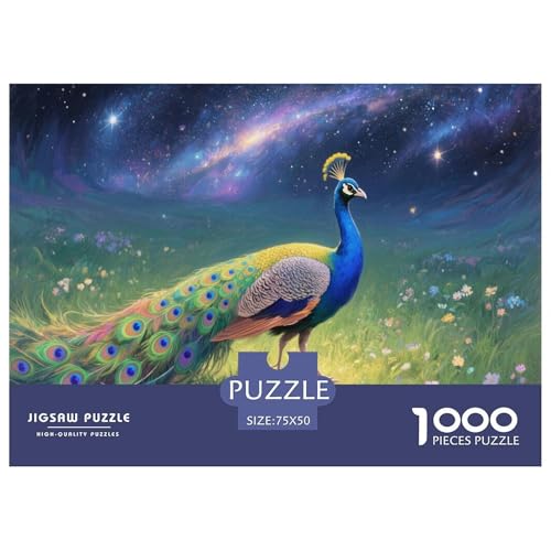 Pavo Real Puzzle 1000-teilige Schwer Puzzle Spielzeug Pädagogisches Spiel Impossible Herausforderung Spielzeug Für Erwachsene Und Kinder in Bewährter 1000pcs (75x50cm) von CBCoin