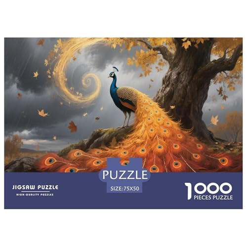 Pavo Real Puzzles 1000 Teile Schwer Puzzle Spielzeug Pädagogisches Spiel Impossible Herausforderungsspielzeug Für Erwachsene Kinder 1000pcs (75x50cm) von CBCoin