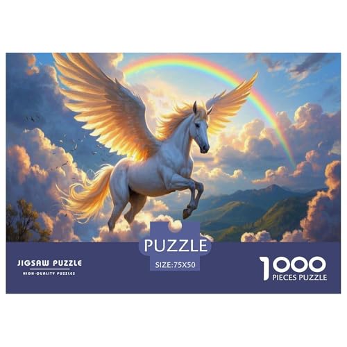 Pegasus Puzzle 1000-teilige Schwer Puzzle Spielzeug Pädagogisches Spiel Impossible Herausforderungsspielzeug Für Erwachsene Und Kinder Ab 14 Jahren 1000pcs (75x50cm) von CBCoin