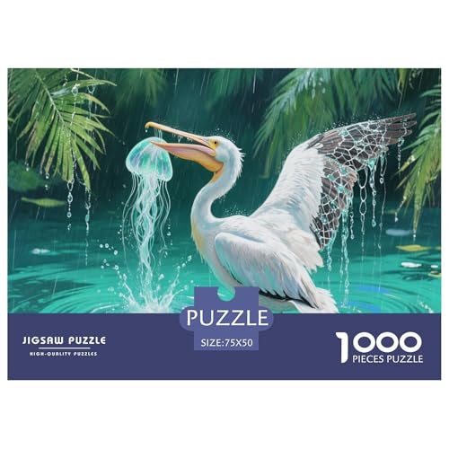 Pelikan Puzzle 1000-teilige Schwer Puzzle Spielzeug Lernspiel Impossible Herausforderungsspielzeug Für Erwachsene Und Kinder in Bewährter 1000pcs (75x50cm) von CBCoin