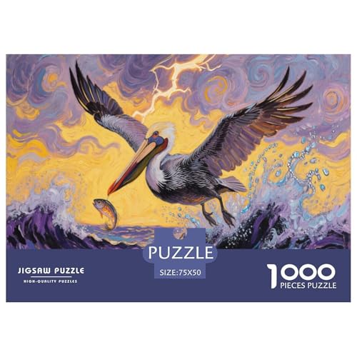 Pelikan Puzzles 1000 Teile Schwer Puzzle Spielzeug Lernspiel Impossible Herausforderung Spielzeug Für Erwachsene Kinder 1000pcs (75x50cm) von CBCoin