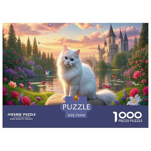 Perserkatze Puzzle 1000 Teile Schwer Puzzle Spielzeug Pädagogisches Spiel Impossible Herausforderungsspielzeug Für Erwachsene Und Kinder Ab 14 Jahren 1000pcs (75x50cm) von CBCoin