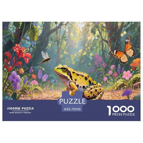 Pfeilgiftfrosch Puzzle 1000 Teile Schwer Puzzle Spielzeug Lernspiel Impossible Herausforderungsspielzeug Für Erwachsene Und Kinder Ab 14 Jahren 1000pcs (75x50cm) von CBCoin