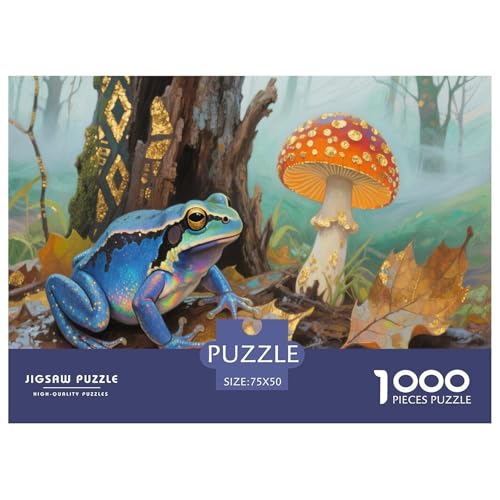 Pfeilgiftfrosch Puzzles 1000 Teile Schwer Puzzle Spielzeug Lernspiel Impossible Herausforderungsspielzeug Für Erwachsene Und Kinder in Bewährter 1000pcs (75x50cm) von CBCoin