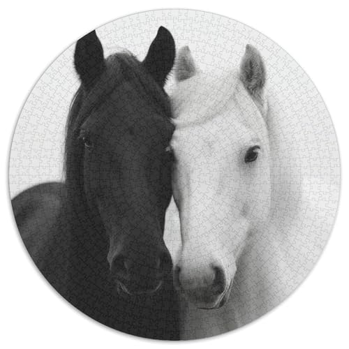 Pferd Puzzle 1000 Teile Schwer Puzzle Spielzeug Pädagogisches Spiel Impossible Pony Herausforderungsspielzeug Für Erwachsene Und Kinder in Bewährter 1000pcs (67.5x67.5cm) von CBCoin
