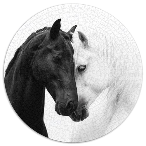 Pferd Puzzle 1000-teilige Schwer Puzzle Spielzeug Lernspiel Impossible Pony Herausforderung Spielzeug Für Erwachsene Und Kinder in Bewährter 1000pcs (67.5x67.5cm) von CBCoin