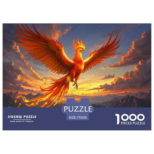Phönix Puzzle 1000 Teile Schwer Puzzle Spielzeug Pädagogisches Spiel Impossible Herausforderungsspielzeug Für Erwachsene Und Kinder Ab 14 Jahren 1000pcs (75x50cm) von CBCoin