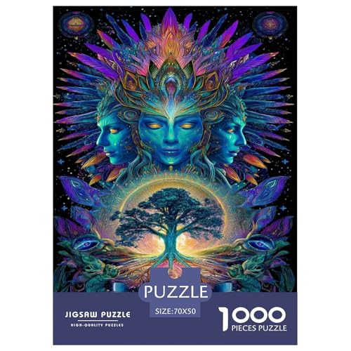 Psychedelische Göttin Puzzle 1000 Teile Schwer Puzzle Spielzeug Lernspiel Impossible Saure Königin Herausforderung Spielzeug Für Erwachsene Und Kinder Ab 12 Jahren 70x50cm/1000pcs Psychedelische Göttin Puzzle 1000 Teile Schwer Puzzle Spielzeug Lernspiel Impossible Saure Königin Herausforderung Spielzeug Für Erwachsene Und Kinder Ab 12 Jahren 70x50cm/1000pcs von CBCoin
