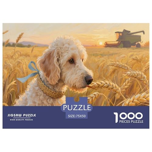 Pudel Puzzles 1000-teilige Schwer Puzzle Spielzeug Lernspiel Impossible Herausforderungsspielzeug Für Erwachsene Kinder 1000pcs (75x50cm) von CBCoin