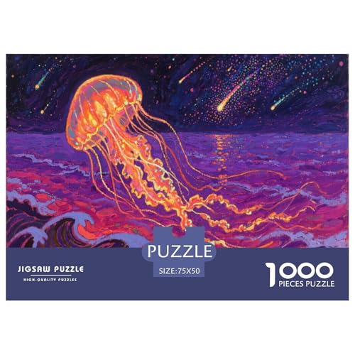 Qualle Puzzle 1000 Teile Schwer Puzzle Spielzeug Lernspiel Impossible Herausforderungsspielzeug Für Erwachsene Und Kinder in Bewährter 1000pcs (75x50cm) von CBCoin