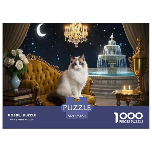 Ragdoll Puzzles 1000-teilige Schwer Puzzle Spielzeug Lernspiel Impossible Herausforderungsspielzeug Für Erwachsene Kinder 1000pcs (75x50cm) von CBCoin
