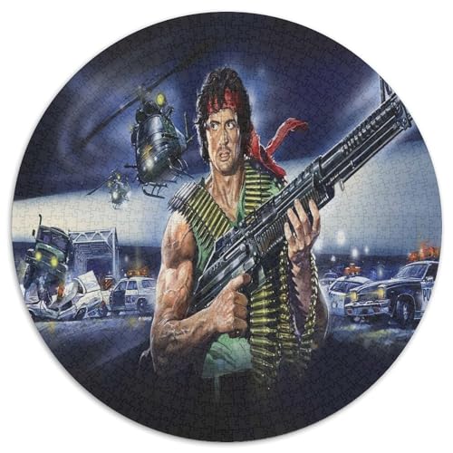 Rambo Puzzle 1000 Teile Schwer Puzzle Spielzeug Pädagogisches Spiel Impossible Messer-Typ Herausforderungsspielzeug Für Erwachsene Und Kinder Ab 14 Jahren 1000pcs (67.5x67.5cm) von CBCoin