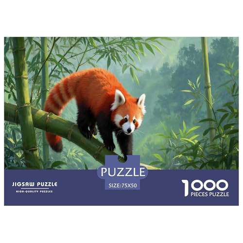 Roter Panda Puzzles 1000 Teile Schwer Puzzle Spielzeug Pädagogisches Spiel Impossible Herausforderung Spielzeug Für Erwachsene Und Kinder in Bewährter 1000pcs (75x50cm) von CBCoin