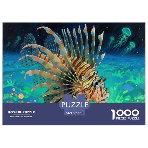 Rotfeuerfisch Puzzle 1000-teilige Schwer Puzzle Spielzeug Pädagogisches Spiel Impossible Herausforderungsspielzeug Für Erwachsene Und Kinder in Bewährter 1000pcs (75x50cm) von CBCoin