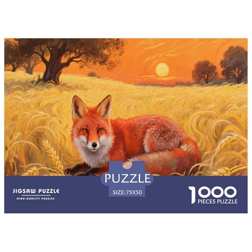 Rotfuchs Puzzle 1000 Teile Schwer Puzzle Spielzeug Lernspiel Impossible Herausforderungsspielzeug Für Erwachsene Und Kinder Ab 14 Jahren 1000pcs (75x50cm) von CBCoin