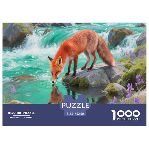 Rotfuchs Puzzle 1000 Teile Schwer Puzzle Spielzeug Pädagogisches Spiel Impossible Herausforderungsspielzeug Für Erwachsene Und Kinder in Bewährter 1000pcs (75x50cm) von CBCoin