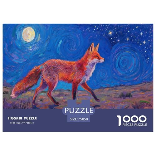 Rotfuchs Puzzle 1000-teilige Schwer Puzzle Spielzeug Lernspiel Impossible Herausforderungsspielzeug Für Erwachsene Und Kinder Ab 12 Jahren 1000pcs (75x50cm) von CBCoin