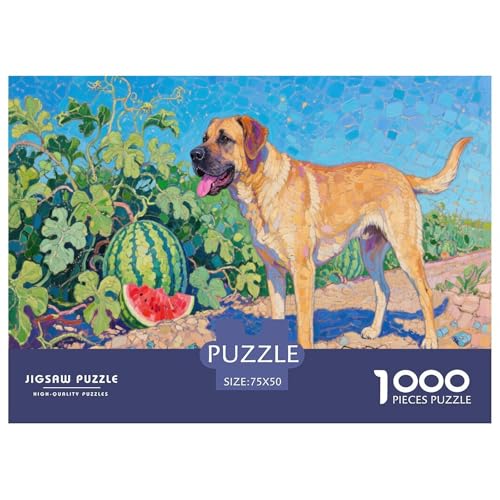 Rottweiler Puzzles 1000 Teile Schwer Puzzle Spielzeug Lernspiel Impossible Herausforderung Spielzeug Für Erwachsene Kinder 1000pcs (75x50cm) von CBCoin