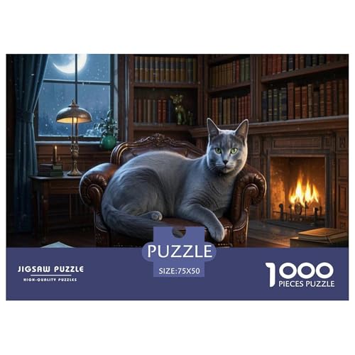 Russisch Blau Puzzle 1000 Teile Schwer Puzzle Spielzeug Pädagogisches Spiel Impossible Herausforderung Spielzeug Für Erwachsene Und Kinder in Bewährter 1000pcs (75x50cm) von CBCoin