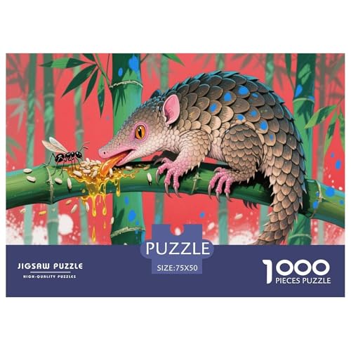 Schuppentier Puzzle 1000-teilige Schwer Puzzle Spielzeug Pädagogisches Spiel Impossible Herausforderungsspielzeug Für Erwachsene Kinder 1000pcs (75x50cm) von CBCoin
