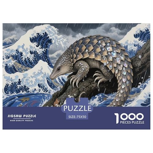 Schuppentier Puzzles 1000-teilige Schwer Puzzle Spielzeug Lernspiel Impossible Herausforderungsspielzeug Für Erwachsene Kinder 1000pcs (75x50cm) von CBCoin