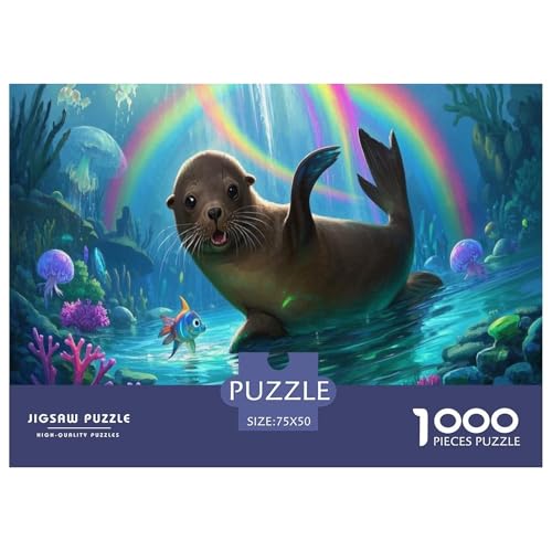 Seelöwe Puzzle 1000 Teile Schwer Puzzle Spielzeug Lernspiel Impossible Herausforderung Spielzeug Für Erwachsene Und Kinder Ab 14 Jahren 1000pcs (75x50cm) von CBCoin