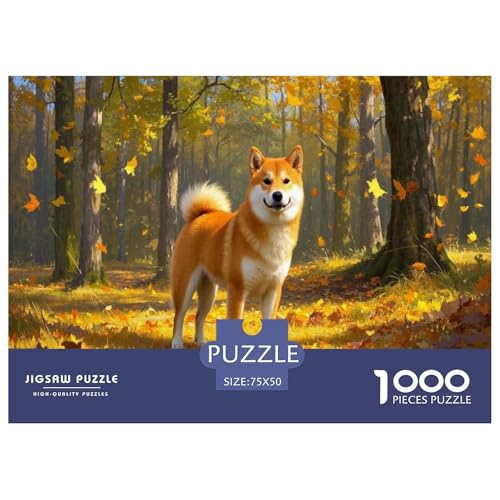 Shiba Inu Puzzles 1000 Teile Schwer Puzzle Spielzeug Lernspiel Impossible Herausforderung Spielzeug Für Erwachsene Und Kinder Ab 12 Jahren 1000pcs (75x50cm) von CBCoin