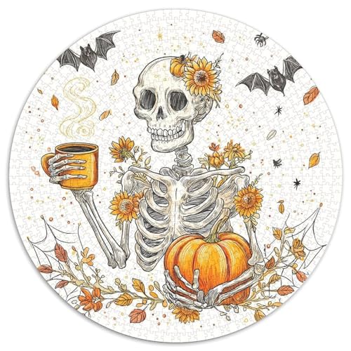 Skelett Puzzle 1000-teilige Schwer Puzzle Spielzeug Lernspiel Impossible Kunst Herausforderungsspielzeug Für Erwachsene Und Kinder Ab 12 Jahren 1000pcs (67.5x67.5cm) von CBCoin