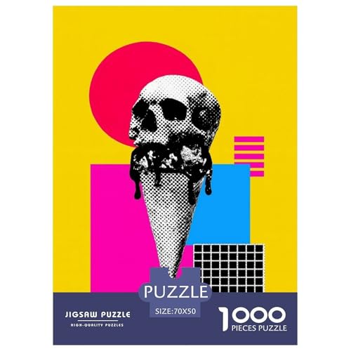 Skull Ice Cream Puzzles 1000 Teile Schwer Puzzle Spielzeug Pädagogisches Spiel Impossible Gothic Herausforderungsspielzeug Für Erwachsene Und Kinder in Bewährter 70x50cm/1000pcs Skull Ice Cream Puzzles 1000 Teile Schwer Puzzle Spielzeug Pädagogisches Spiel Impossible Gothic Herausforderungsspielzeug Für Erwachsene Und Kinder in Bewährter 70x50cm/1000pcs von CBCoin