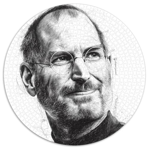 Steve Jobs Puzzle 1000-teilige Schwer Puzzle Spielzeug Lernspiel Impossible iGod Herausforderung Spielzeug Für Erwachsene Kinder 1000pcs (67.5x67.5cm) von CBCoin