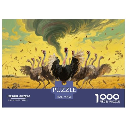 Strauß Puzzle 1000 Teile Schwer Puzzle Spielzeug Pädagogisches Spiel Impossible Herausforderungsspielzeug Für Erwachsene Und Kinder in Bewährter 1000pcs (75x50cm) von CBCoin