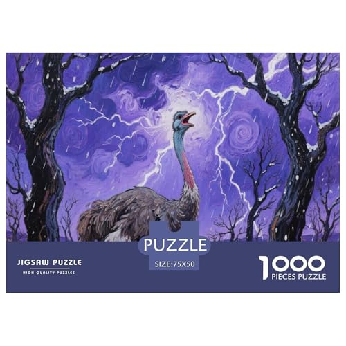 Strauß Puzzles 1000 Teile Schwer Puzzle Spielzeug Lernspiel Impossible Herausforderung Spielzeug Für Erwachsene Und Kinder in Bewährter 1000pcs (75x50cm) von CBCoin