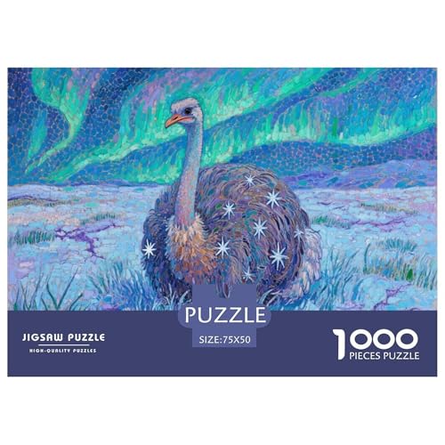 Strauß Puzzles 1000 Teile Schwer Puzzle Spielzeug Lernspiel Impossible Herausforderungsspielzeug Für Erwachsene Kinder 1000pcs (75x50cm) von CBCoin