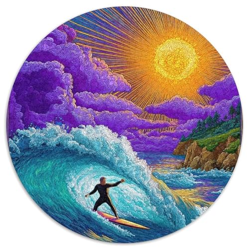 Surfer Puzzle 1000 Teile Schwer Puzzle Spielzeug Pädagogisches Spiel Impossible Buntes Herausforderungsspielzeug Für Erwachsene Und Kinder Ab 14 Jahren 1000pcs (67.5x67.5cm) von CBCoin