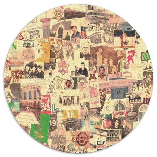 Vintage-Collage Puzzles 1000 Teile Schwer Puzzle Spielzeug Pädagogisches Spiel Impossible Retro Herausforderung Spielzeug Für Erwachsene Und Kinder Ab 12 Jahren 1000pcs (67.5x67.5cm) von CBCoin