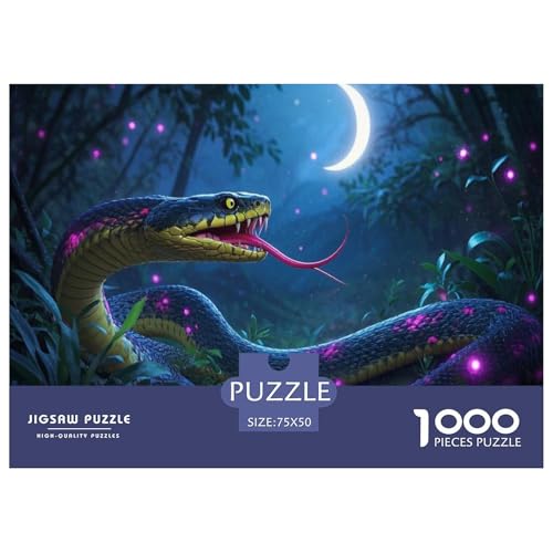Viper Puzzle 1000-teilige Schwer Puzzle Spielzeug Lernspiel Impossible Herausforderung Spielzeug Für Erwachsene Kinder 1000pcs (75x50cm) von CBCoin