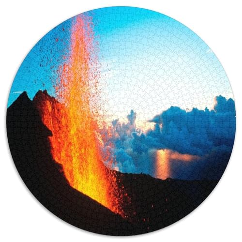 Vulkan Puzzle 1000-teilige Schwer Puzzle Spielzeug Lernspiel Impossible Lava-Berg Herausforderung Spielzeug Für Erwachsene Kinder 1000pcs (67.5x67.5cm) von CBCoin