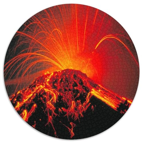 Vulkan Puzzles 1000 Teile Schwer Puzzle Spielzeug Lernspiel Impossible Lava-Berg Herausforderung Spielzeug Für Erwachsene Kinder 1000pcs (67.5x67.5cm) von CBCoin