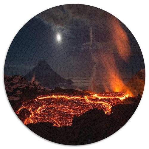 Vulkan Puzzles 1000 Teile Schwer Puzzle Spielzeug Pädagogisches Spiel Impossible Lava-Berg Herausforderung Spielzeug Für Erwachsene Und Kinder Ab 12 Jahren 1000pcs (67.5x67.5cm) von CBCoin
