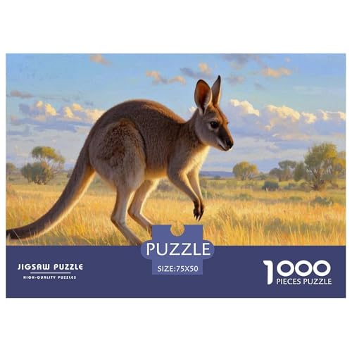 Wallaby Puzzle 1000-teilige Schwer Puzzle Spielzeug Pädagogisches Spiel Impossible Herausforderung Spielzeug Für Erwachsene Kinder 1000pcs (75x50cm) von CBCoin