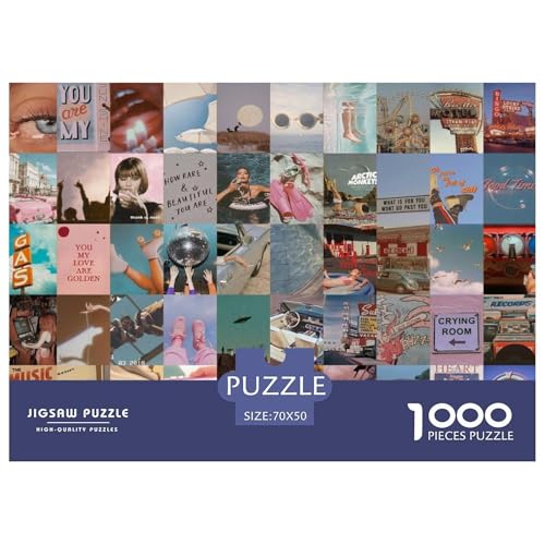 Weinlese-Collage Puzzles 1000 Teile Schwer Puzzle Spielzeug Lernspiel Impossible Retro Herausforderungsspielzeug Für Erwachsene Und Kinder in Bewährter 70x50cm/1000pcs Weinlese-Collage Puzzles 1000 Teile Schwer Puzzle Spielzeug Lernspiel Impossible Retro Herausforderungsspielzeug Für Erwachsene Und Kinder in Bewährter 70x50cm/1000pcs von CBCoin