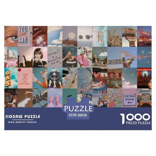 Weinlese-Collage Puzzles 1000-teilige Schwer Puzzle Spielzeug Lernspiel Impossible Retro Herausforderungsspielzeug Für Erwachsene Kinder 38x26cm/1000pcs Weinlese-Collage Puzzles 1000-teilige Schwer Puzzle Spielzeug Lernspiel Impossible Retro Herausforderungsspielzeug Für Erwachsene Kinder 38x26cm/1000pcs von CBCoin