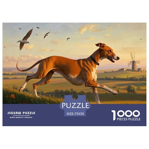 Whippet Puzzle 1000-teilige Schwer Puzzle Spielzeug Lernspiel Impossible Herausforderung Spielzeug Für Erwachsene Und Kinder Ab 14 Jahren 1000pcs (75x50cm) von CBCoin